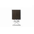 Pemberly Row Modern Wood Veneer & High Polished Steel Buffet in Espresso