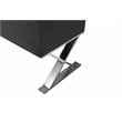 Pemberly Row Modern Wood Veneer & High Polished Steel Buffet in Espresso