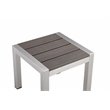 Pemberly Row 2-piece Aluminum Patio Lounger and Side Table in Gray