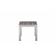 Pemberly Row 8-piece Aluminum Patio 4 Loungers and 4 Side Tables in Gray