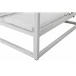 Pemberly Row Modern Aluminum Outdoor Daybed in White Frame/Fabric