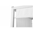 Pemberly Row Modern Aluminum Outdoor Daybed in White Frame/Fabric