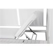 Pemberly Row Modern Aluminum Outdoor Daybed in White Frame/Fabric