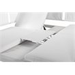 Pemberly Row Modern Aluminum Outdoor Daybed in White Frame/Fabric