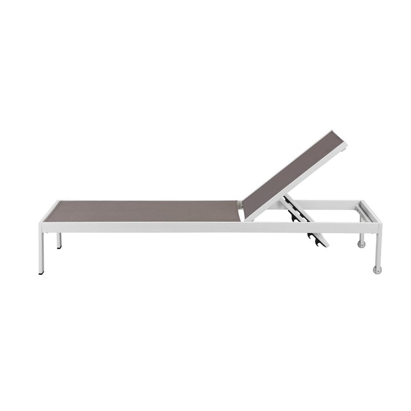 Pemberly Row 17-piece Modern Aluminum Patio Sofa Set in White/Gray