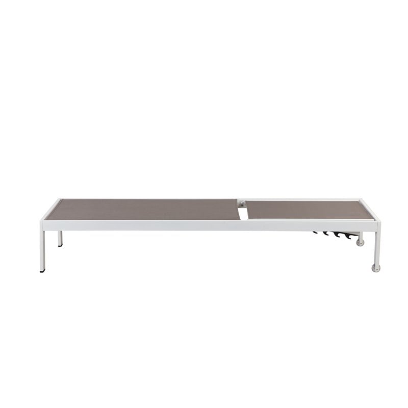 Pemberly Row 17-piece Modern Aluminum Patio Sofa Set in White/Gray