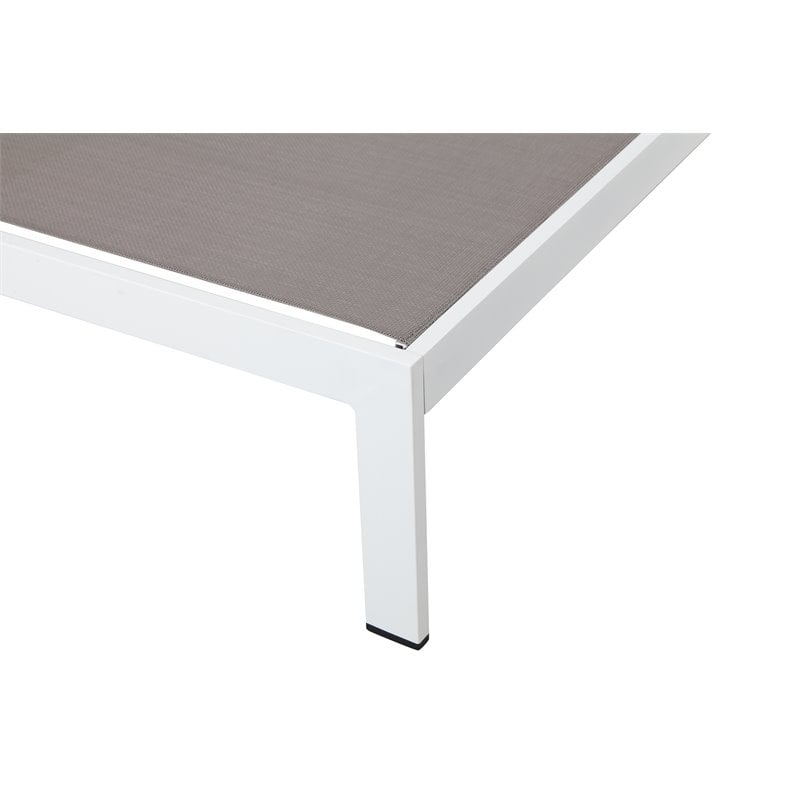 Pemberly Row 17-piece Modern Aluminum Patio Sofa Set in White/Gray