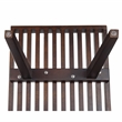 Pemberly Row Mid-Century Rubber Wood Frame 4 Feet Platform Bench in Dark Walnut
