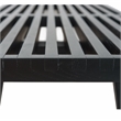 Pemberly Row Mid-Century Rubber Wood Frame Platform Bench in Black - 4 Feet