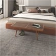 Pemberly Row Mid-Century Platform Bench in Light Walnut - 4 Feet