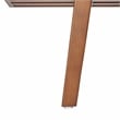 Pemberly Row Mid-Century Platform Bench in Light Walnut - 4 Feet