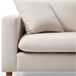 Pemberly Row Modern Fabric Reversible Sectional in Oatmeal Finish