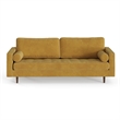 Pemberly Row Modern / Contemporary Velvet Sofa in Gold Finish