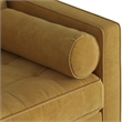 Pemberly Row Modern / Contemporary Velvet Sofa in Gold Finish