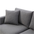 Pemberly Row Modern Fabric Reversible Sectional in Charcoal Finish