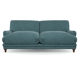 Pemberly Row Mid-Century Contemporary Velvet Sofa in Blue Finish