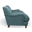 Pemberly Row Mid-Century Contemporary Velvet Sofa in Blue Finish
