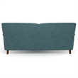 Pemberly Row Mid-Century Contemporary Velvet Sofa in Blue Finish