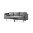 Pemberly Row Mid-Century Contemporary Fabric Sofa in Gray Finish