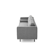 Pemberly Row Mid-Century Contemporary Fabric Sofa in Gray Finish