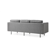 Pemberly Row Mid-Century Contemporary Fabric Sofa in Gray Finish