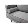 Pemberly Row Mid-Century Contemporary Fabric Sofa in Gray Finish