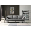 Pemberly Row Mid-Century Contemporary Fabric Sofa in Gray Finish