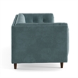 Pemberly Row Mid-Century Contemporary Velvet Sofa in Blue Finish