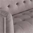 Pemberly Row Mid-Century Contemporary Velvet Sofa in Gray Finish