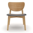 Pemberly Row Modern / Contemporary Leather Lounge Chair in Light Oak