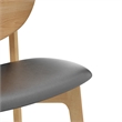 Pemberly Row Modern / Contemporary Leather Lounge Chair in Light Oak