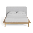 Pemberly Row Modern / Contemporary FabricQueen Size Bed in Natural