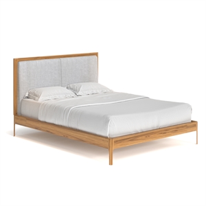 Pemberly Row Modern / Contemporary Wood Queen Size Bed in Natural