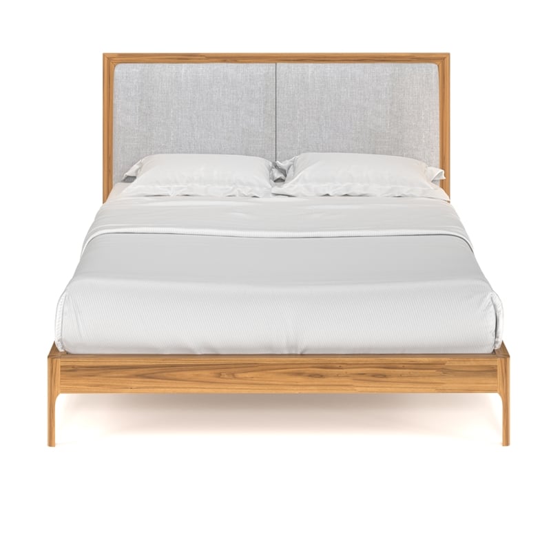 Pemberly Row Modern / Contemporary Wood Queen Size Bed in Natural