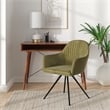Pemberly Row Modern / Contemporary Velvet Swivel Arm Chair in Olive