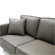 Pemberly Row Modern / Contemporary Faux Leather Sofa in Gray
