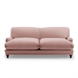 Pemberly Row Mid-Century Contemporary Velvet Sofa in Blush Finish