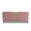 Pemberly Row Mid-Century Contemporary Velvet Sofa in Blush Finish