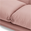 Pemberly Row Mid-Century Contemporary Velvet Sofa in Blush Finish