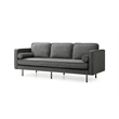 Pemberly Row Mid-Century Contemporary Fabric Sofa in Green Finish