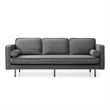 Pemberly Row Mid-Century Contemporary Fabric Sofa in Green Finish