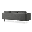Pemberly Row Mid-Century Contemporary Fabric Sofa in Green Finish