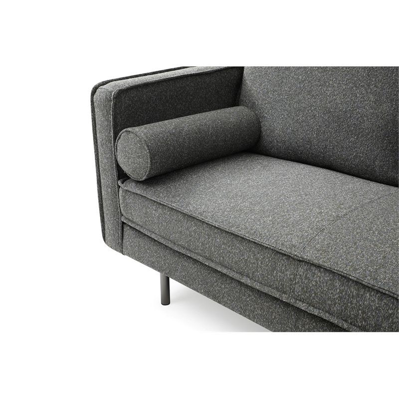 Pemberly Row Mid-Century Contemporary Fabric Sofa in Green Finish