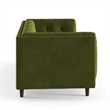 Pemberly Row Mid-Century Contemporary Velvet Sofa in Olive Finish