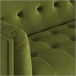 Pemberly Row Mid-Century Contemporary Velvet Sofa in Olive Finish