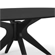 Pemberly Row Modern / Contemporary Wood Oval Coffee Table in Black