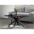 Pemberly Row Modern / Contemporary Wood Oval Coffee Table in Black