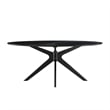 Pemberly Row Modern / Contemporary Wood Oval Dining Table in Black