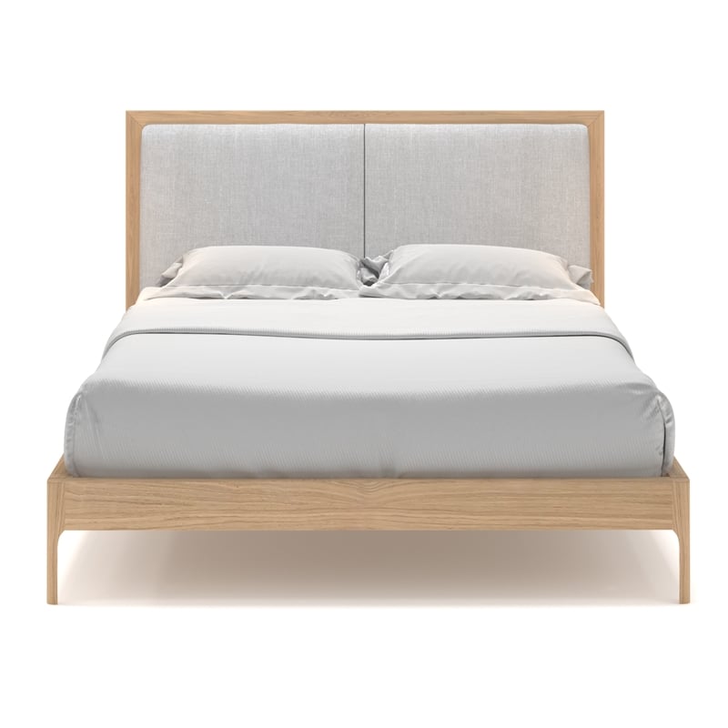 Pemberly Row Modern / Contemporary Wood Full Size Bed in Light Oak