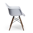 Pemberly Row Modern Arm Chairs (Set of 2) in Walnut and White
